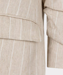Linen Stripe Blazer - Sand