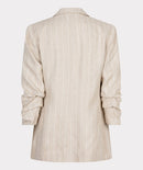 Linen Stripe Blazer - Sand