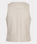 Linen Stripe Waistcoat - Sand