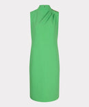 Sleeveless Shoulder Pleats Dress - Green
