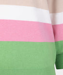 Striped Round Neck Jumper - Rose