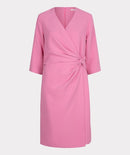 Overlap Knot Dress - Rose