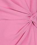Overlap Knot Dress - Rose