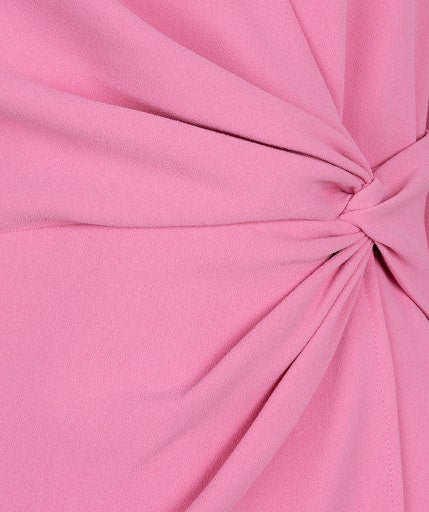 Overlap Knot Dress - Rose