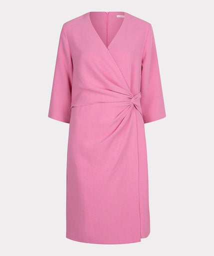 Overlap Knot Dress - Rose