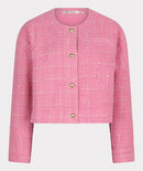 Cropped Boucle Jacket - Rose