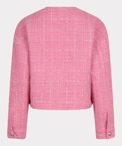 Cropped Boucle Jacket - Rose