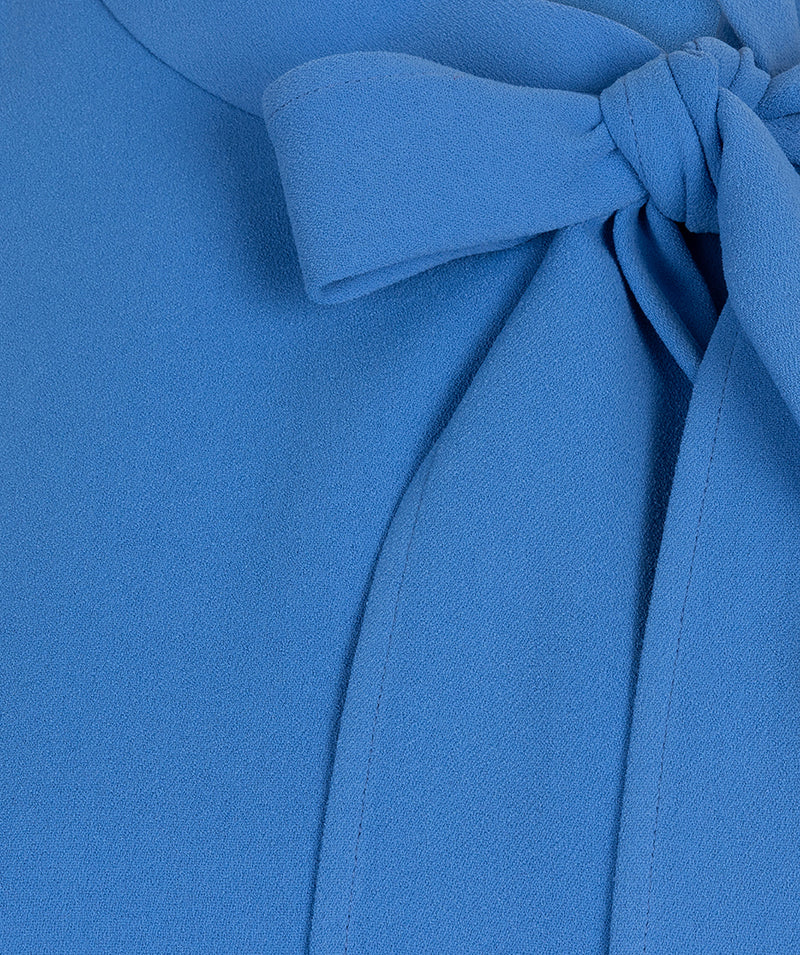 Sleeveless Bow Dress - Blue