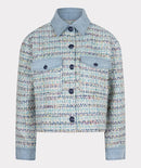 Jeans Accent Tweed Jacket - Blue