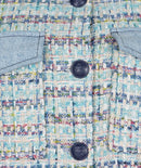 Jeans Accent Tweed Jacket - Blue