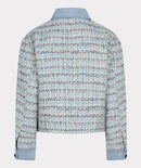 Jeans Accent Tweed Jacket - Blue
