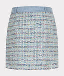 Jeans Accent Tweed Skirt - Blue