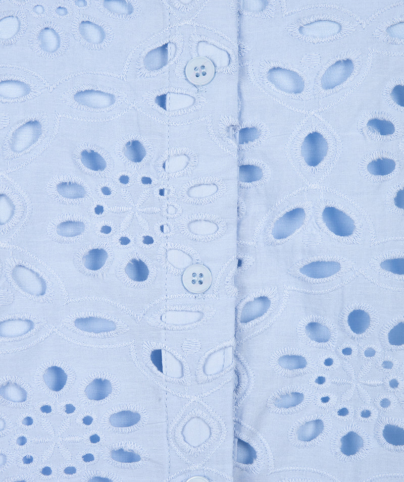 Broidery Anglaise Blouse - Sky Blue