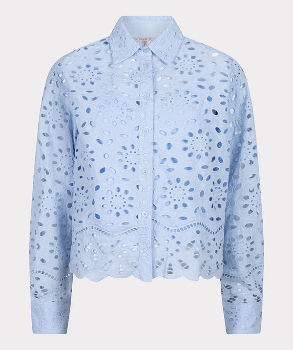 Broidery Anglaise Blouse - Sky Blue