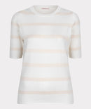 Short Sleeve Stripe Top - Offwhite/sand