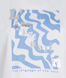 Foil Print T-Shirt - Offwhite/blue