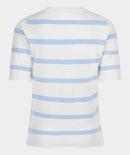 Short Sleeve Stripe Top - Offwhite/blue