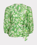 Floral Treasure Wrap Blouse - Print