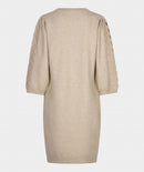 Embroidered Dress - Bisquit
