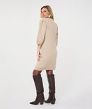 Embroidered Dress - Bisquit
