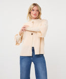 3 Button Cardigan - Bisquit