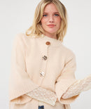 3 Button Cardigan - Bisquit