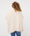 Esqualo High Neck Poncho - Bisquit
