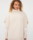 Esqualo High Neck Poncho - Bisquit