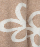 Intarsia Round Neck Jumper - Sand Melange