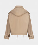 Hooded Short Coat - Sand