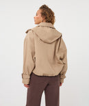 Hooded Short Coat - Sand