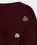 Button Detail Jumper - Merlot