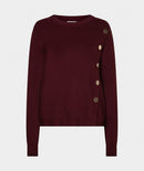 Button Detail Jumper - Merlot