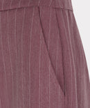 Wide Herringbone Trouser - Merlot