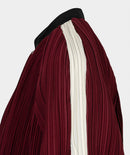 Plisse Bomber Jacket - Merlot