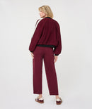 Plisse Bomber Jacket - Merlot