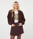 Plisse Bomber Jacket - Cacao