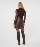 Lace Sleeve Top - Cacao
