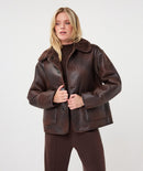 Reversible Teddy Coat - Cacao