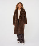 Long 2 Tone Coat - Cacao