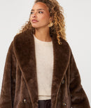 Long 2 Tone Coat - Cacao