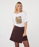 Abstract T-Shirt - Off White/cacao