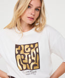 Abstract T-Shirt - Off White/cacao