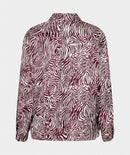 Zebra Print Oversized Blouse - Print