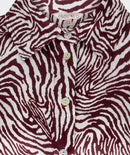 Zebra Print Oversized Blouse - Print