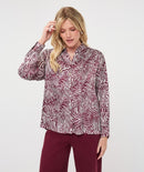 Zebra Print Oversized Blouse - Print