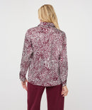 Zebra Print Oversized Blouse - Print