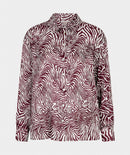 Zebra Print Oversized Blouse - Print