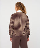 Stripe Studded Blouse - Print