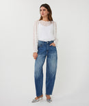 Crêpe Daisy Flower Blouse - Off White